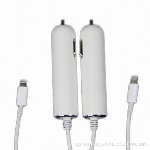 Car Charger/Travel Car Charger for iPhone 5, 5V DC/1A Output Voltage/Current